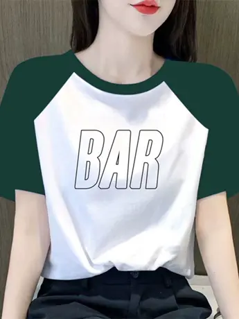 仿棉正肩短袖t恤女2023新款夏季漂亮时尚洋气女装港味chic上衣服图片