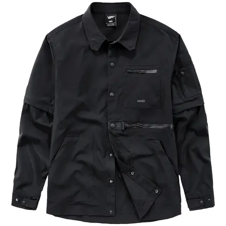 VIP机能风长袖衬衫外套男暗黑系工装衬衣春秋可拆卸袖上衣ins潮流商品大图