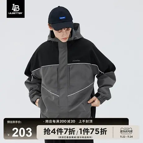 Lilbetter男士外套美式新款秋装机能男装户外上衣秋冬季工装夹克商品大图