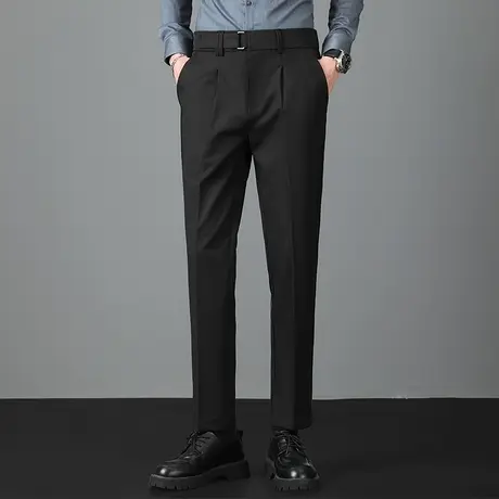 春秋季男士商务休闲裤英伦高级感韩版修身潮流小脚长裤西装裤子潮商品大图