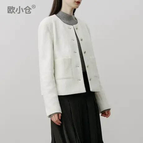 【直播间专享】针织羊毛小香风外套 美丽诺羊毛强缩短外套商品大图