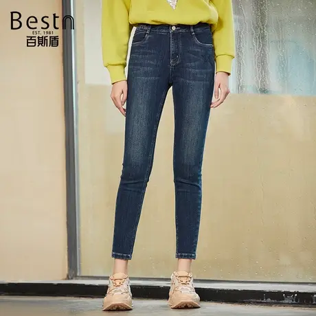 【商场同款】百斯盾女装牛仔裤2023秋冬新款小脚铅笔裤DN5V16849商品大图
