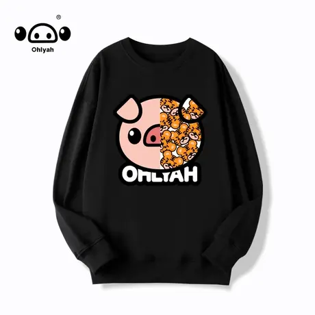 Ohlyah情侣装卫衣女2022新款潮流不一样春秋款冬季无帽外套衣服商品大图