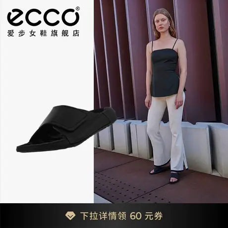 ECCO爱步凉拖鞋女 一字拖女夏沙滩鞋外穿懒人拖勃肯鞋 科摩206803图片