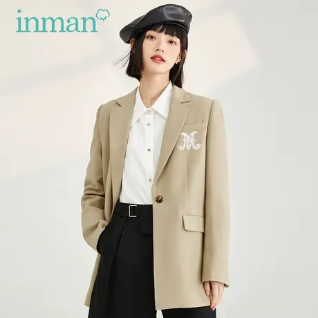 茵曼女装小西装外套女2023早秋新款职业通勤气质小个子西服上衣图片