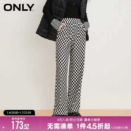 ONLY冬季高腰显瘦时尚百搭宽松垂感休闲裤女|122414027商品大图