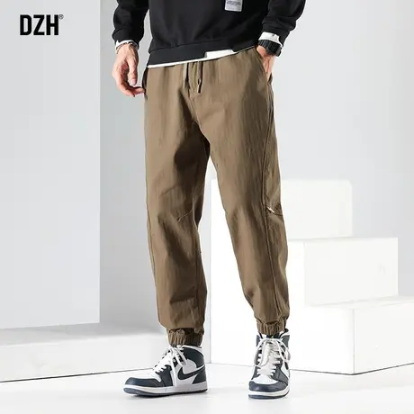 男士痞帅卡其色束脚工装裤潮牌男春夏宽松裤子休闲百搭男裤哈伦裤商品大图