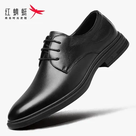 红蜻蜓男鞋2025新款男士休闲皮鞋男结婚新郎商务正装牛皮真皮春季商品大图