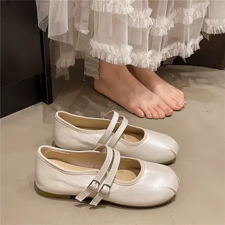 圆头粗跟玛丽珍鞋女2025年新款夏季配裙子法式单鞋气质温柔小皮鞋图片