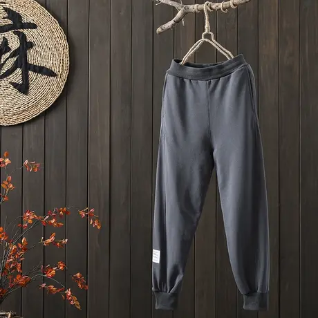 枫谜2021年春装新款文艺版本休闲卫裤女宽松束脚裤女百搭哈伦裤图片