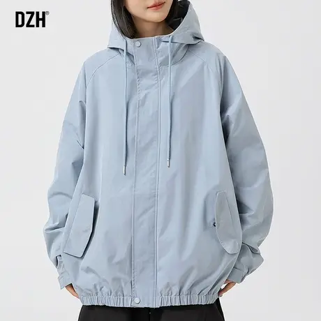 男女同款连帽冲锋衣外套男春秋潮高级感2024年新款情侣款登山夹克商品大图