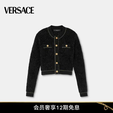 【甄选礼物】VERSACE/范思哲 女士 Medusa 美杜莎粗花呢开衫图片