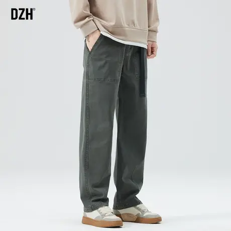 男士休闲裤男春季直筒裤子男款2024新款宽松潮牌男裤美式高街长裤商品大图
