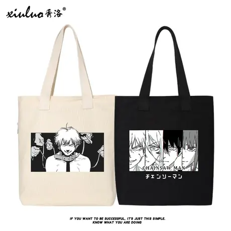 秀洛链锯人电锯人书包动漫周边电次玛奇玛帕瓦帆布包女大容量上课商品大图