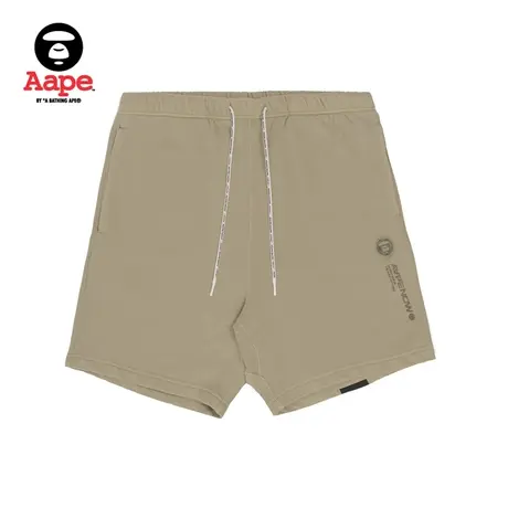 Aape旗舰店男装春夏字母刺绣猿颜徽章抽绳休闲短裤6953XXK商品大图