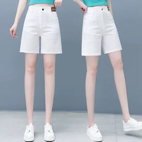 卡其色休闲短裤女2023年夏季新款高腰显瘦阔腿裤五分薄款西装裤潮商品大图