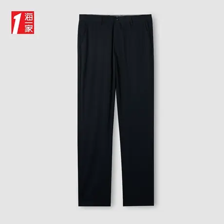 海一家舒适高腰长裤2023夏季新款商务职业简约大方休闲裤男商品大图