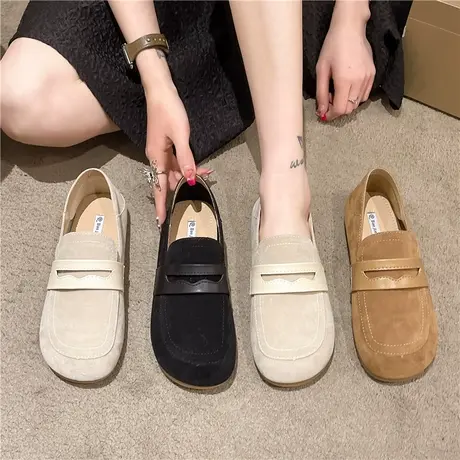 老北京布鞋女时尚款一脚蹬休闲单鞋春季软底舒适孕妇鞋百搭乐福鞋商品大图