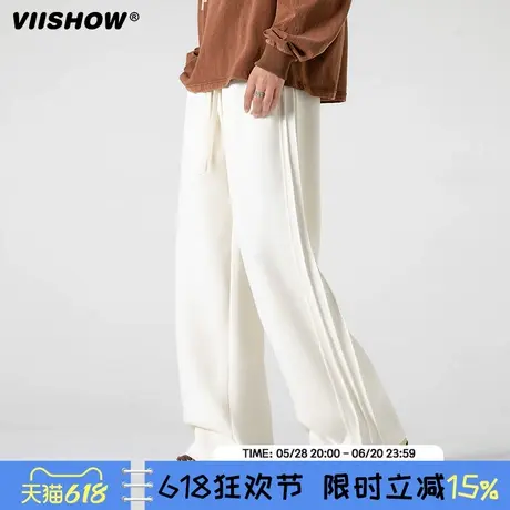 VIISHOW美式工装裤男士春款潮牌休闲直筒宽松裤户外潮流运动男裤商品大图