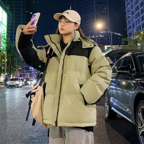 唐狮炸街面包服羽绒服女冬短款新款时尚冬装外套加厚高级感潮流商品大图
