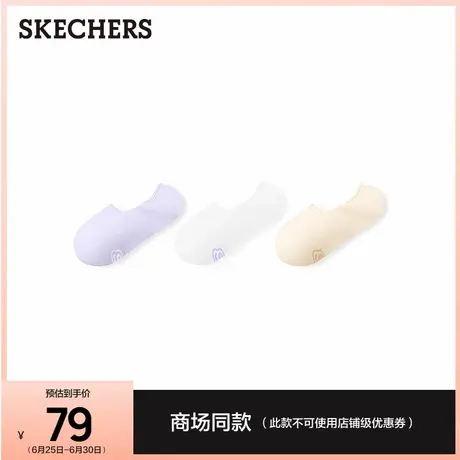 Skechers斯凯奇风尚系列男女同款简约抗菌船袜3双装短筒运动袜子商品大图