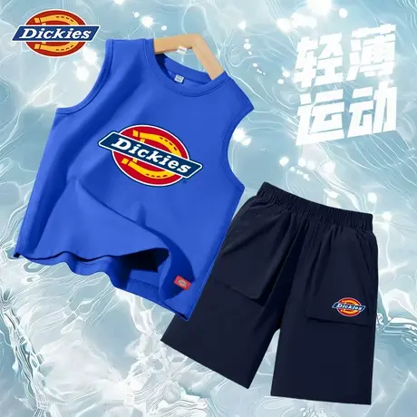 Dickies童装男童套装夏儿童美式休闲无袖t恤男孩夏款运动背心薄A商品大图