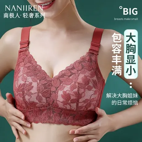 南极人2025内衣女大胸显小聚拢防下垂大码可穿无钢圈调整型文胸罩商品大图