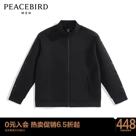 太平鸟男装2023新款卫衣时尚立领外套B1BFD1G09图片