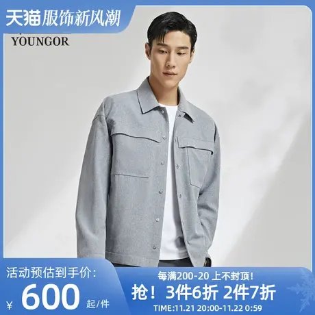 雅戈尔夹克男士春季新款官方商务休闲宽松潮流工装短款薄外套4573图片