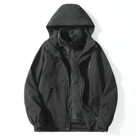 春秋季冲锋衣男外套户外登山服三合一防水大码美式机能软壳夹克潮商品大图