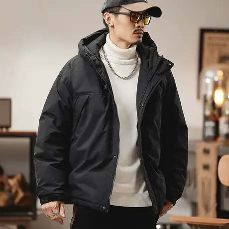 冬季新款棉衣保暖休闲加厚大码棉衣时尚潮流外套连帽棉衣休闲男装商品大图