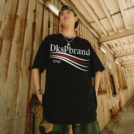 Nuthink美式高街西海岸宽松潮流短袖T恤男潮牌春季加肥加大半袖潮商品大图