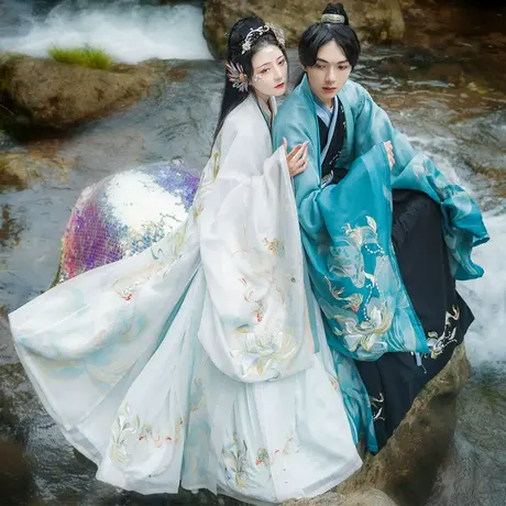 鲛人丨如梦霓裳汉服女薄款大袖衫超仙气绣花原创非古装夏季日常款图片