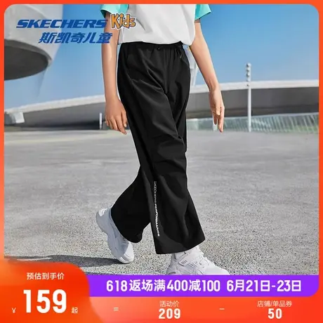 Skechers斯凯奇夏季新款男女童吸湿速干裤子儿童舒适长裤运动裤商品大图