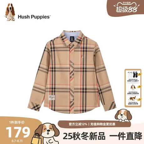 【25秋新品】暇步士童装男童衬衫中大童休闲格纹衬衣儿童时尚上衣商品大图