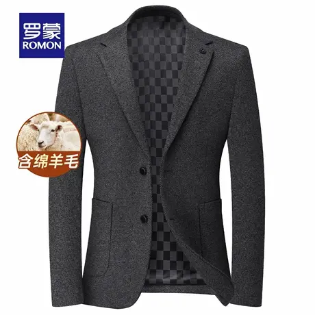 【含莱赛尔+绵羊毛】罗蒙男士商务修身工装外套2025秋季新款上衣商品大图