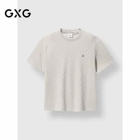 GXG男装 圆领T恤印花短袖针织上衣 2025春季新品图片
