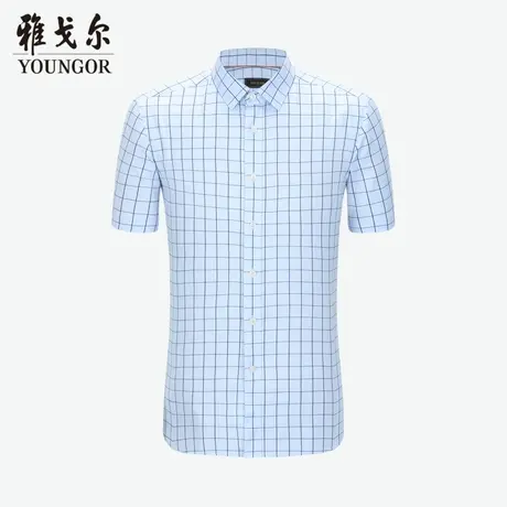 【商场同款】雅戈尔衬衫夏季商务休闲舒适通勤柔软易打理短袖衬衫商品大图