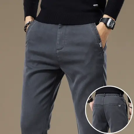 春秋款弹力直筒休闲裤子秋冬季商务正装西裤2023年新款男士西装裤商品大图