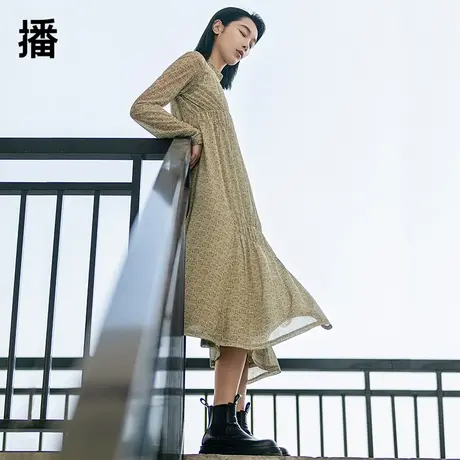 播春新款两件套不规则印花连衣裙女大闹天宫IP联名BDP1LD0316图片