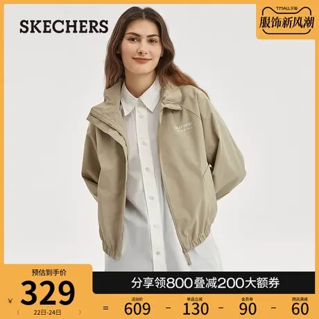 Skechers斯凯奇2023年秋季新款雅钻系列女子梭织短外套百搭短上衣商品大图