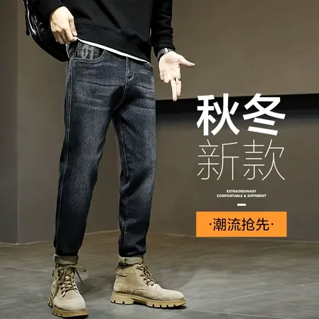 春秋款水洗复古牛仔裤男士直筒宽松春季休闲男裤子秋冬款长裤冬季商品大图