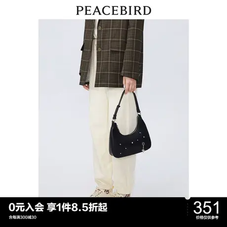 太平鸟年秋季新款植绒针织收脚裤A1GBC3562图片
