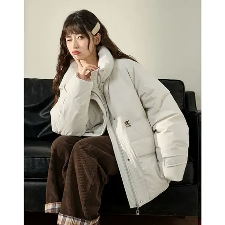 唐狮冬装新款羽绒服女秋冬爆款立领宽松加厚保暖派克服外套潮2.5图片