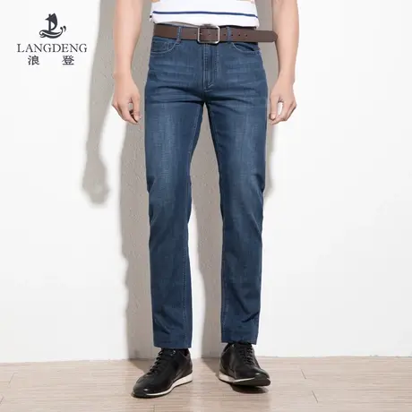 浪登牛仔裤男士春夏季直筒修身休闲裤商务中年商务薄款长裤子男裤商品大图