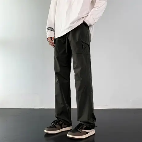 美式工装冲锋裤男士夏季防水登山裤直筒伞兵裤宽松春秋休闲长裤子商品大图