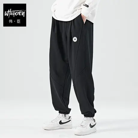 伟臣2023春秋装大码男装休闲裤胖子加肥加大宽松束脚小脚肥佬卫裤商品大图