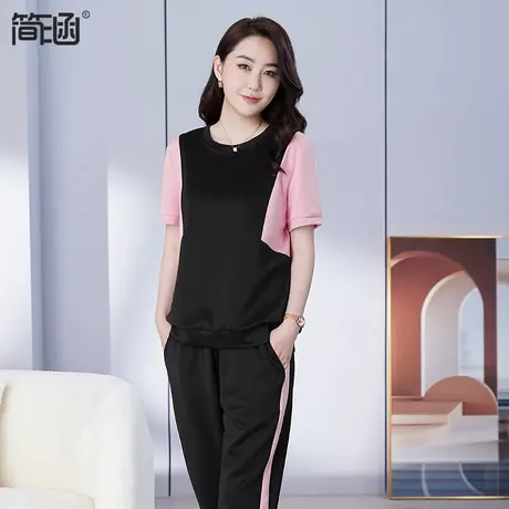 【空气棉】胖妹妹显瘦套装简涵高端轻奢大码女装夏装新款2023年图片