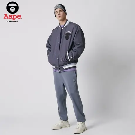 Aape旗舰店男装春夏猿人徽章字母刺绣纯色简约长裤卫裤A640XXL商品大图