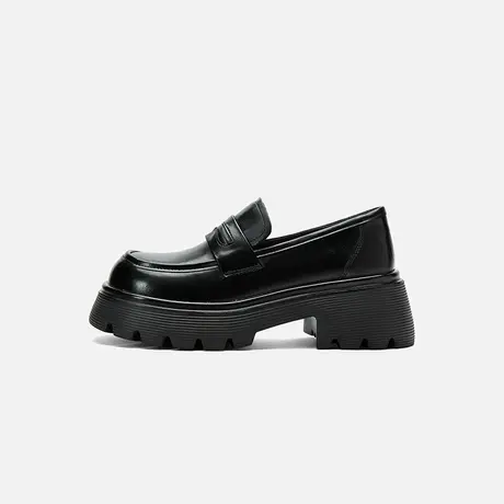 Nine West/玖熙专柜正品2025秋厚底学院乐福鞋女复古单鞋JK小皮鞋图片